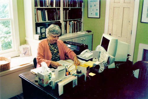 The first known photo of Kathy Wise at OCC, taken during the first few weeks of her employment in June, 2000.